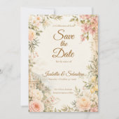 Romantische mediterrane Hochzeit Save The Date (Vorderseite)