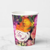 Romantische mehrfarbige Flora Pappbecher (Links)