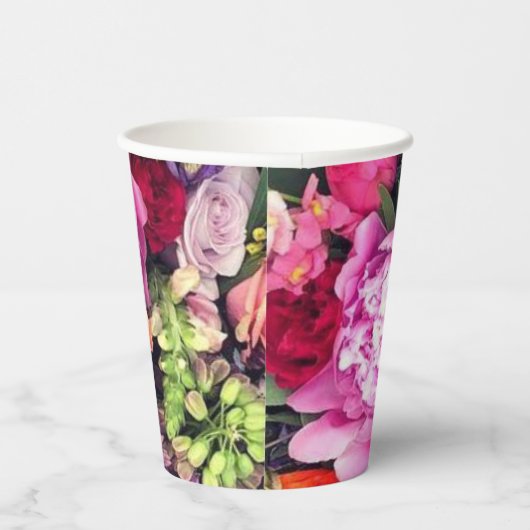 Romantische mehrfarbige Flora Pappbecher (Rechts)