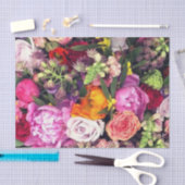 Romantische mehrfarbige Flora  Seidenpapier (Handwerk)