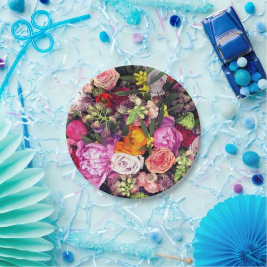 Romantische mehrfarbige Papierplatte Pappteller (Party)