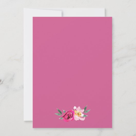 Romantische Messe Blossom Wreath Wedding Brunch Einladung (Rückseite)