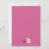 Romantische Messe Blossom Wreath Wedding Einladung (Rückseite)