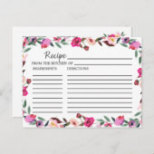 Romantische Messe Brautparty Weinkarte Postkarte (Vorne/Hinten)