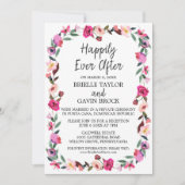 Romantische Messe Wreath Elopement Empfang Einladung (Vorderseite)