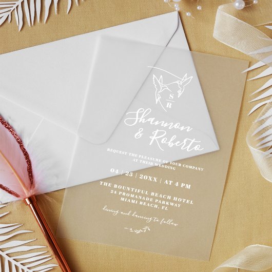 Romantische Minimale Botanische Monographie Acryleinladungen