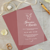 Romantische Minimale Botanische Monographie Acryleinladungen