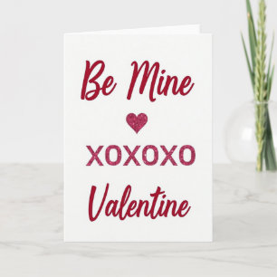 Romantische Minimalist Be Mine Karte