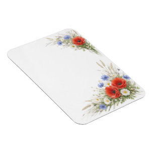 Romantische minimalistische Blumen-Platzkarte Magnet