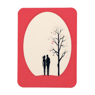 Romantische Minimalistische Coupé Art Magnet