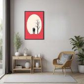 Romantische Minimalistische Coupé Art Poster