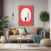 Romantische Minimalistische Coupé Art Poster