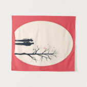 Romantische Minimalistische Coupé Art Wandteppich (Vorderseite (Horizontal))