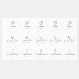 Romantische Minimalistische Hand in Hand Kunstlieb Etiketten