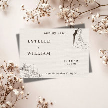 Romantische Minimalistische Hochzeit - Save-the-Da