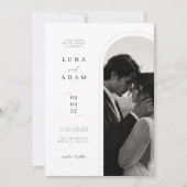 Romantische Minimalistische Hochzeits-Einladung mi Einladung (Vorderseite)