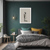 Romantische Minimalistische Linien Kunst Poster