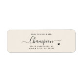 Romantische Minimalistische Script Cream Color Wed (Vorne)