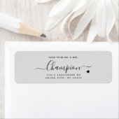 Romantische Minimalistische Script Dove Gray Weddi (Insitu)
