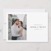 Romantische Minimalistische Script-Foto Hochzeit Einladung (Vorderseite)