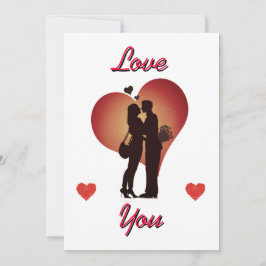 Romantische Minimalistische Valentintagskarte Feiertagskarte