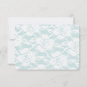 Romantische Minze White Roses Blumenhochzeit RSVP (Rückseite)