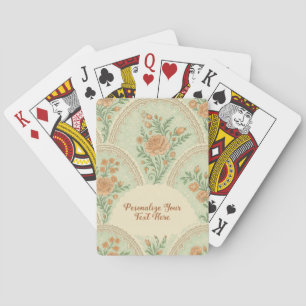 Romantische Minzrose Vintage viktorianische Person Spielkarten