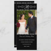 Romantische Mit Monogramm Hochzeitsankündigung Einladung (Vorne/Hinten)