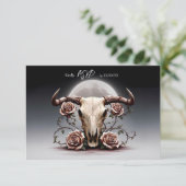 Romantische Mittelalterliche Blumenkuh RSVP Karte (Stehend Vorderseite)