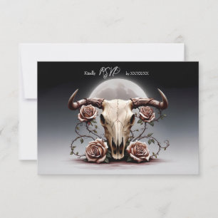Romantische Mittelalterliche Blumenkuh RSVP Karte