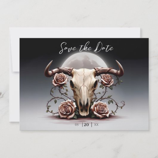 Romantische Mittelalterliche Blumenkuh Save The Date (Vorderseite)