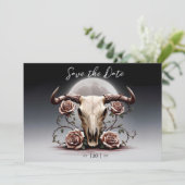 Romantische Mittelalterliche Blumenkuh Save The Date (Stehend Vorderseite)