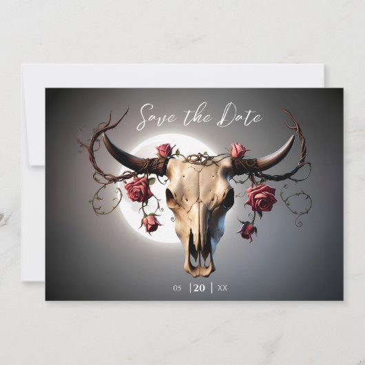 Romantische Mittelalterliche Blumenkuh Save The Date (Vorderseite)