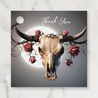 Romantische Mittelblütenkuh-Hochzeit Geschenkanhänger