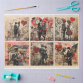 Romantische Mixed Media Hintergrund - Valentine Seidenpapier (Basteln)