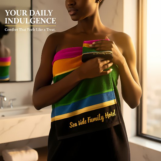 Romantische Modern Art Geometrie Regenbogenstreife Badhandtuch Set