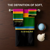 Romantische Modern Art Geometrie Regenbogenstreife Badhandtuch Set