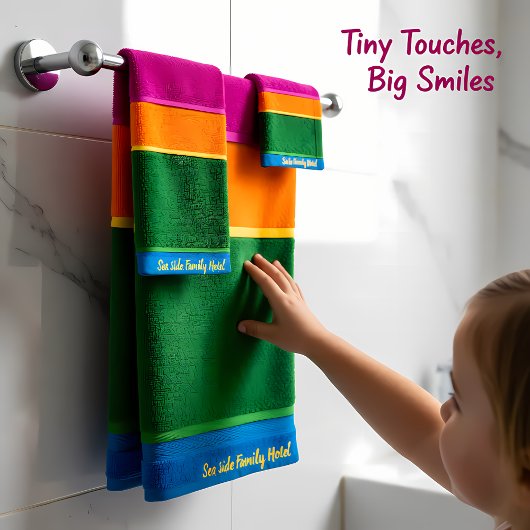 Romantische moderne Art Geometrie Regenbogenstreif Badhandtuch Set