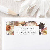 Romantische Moderne Blume Rücksendeadresse (Insitu)