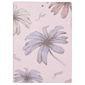 Romantische moderne Blumenmuster für ihre Punkte r Klemmbrett (Rückseite)