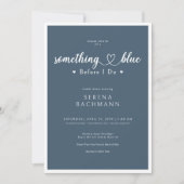 Romantische Moderne etwas Blau, bevor ich dusche Einladung (Vorderseite)