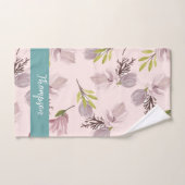 Romantische moderne Gestaltung monogramm pink und Badhandtuch Set (Handtuch)