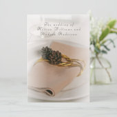 Romantische moderne Hochzeitseinladung Einladung (Stehend Vorderseite)