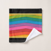 Romantische moderne Kunstgeometrie - gelb-orange-r Badhandtuch Set (Waschlappen)