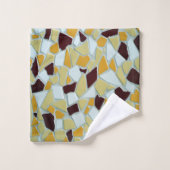 Romantische moderne Kunstgeometrie - gelb-orange w Badhandtuch Set (Waschlappen)