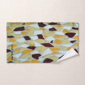 Romantische moderne Kunstgeometrie - gelb-orange w Badhandtuch Set (Handtuch)