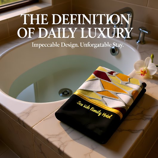 Romantische moderne Kunstgeometrie - gelb-orange w Badhandtuch Set