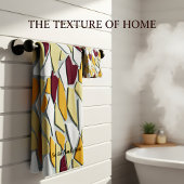 Romantische moderne Kunstgeometrie - gelb-orange w Badhandtuch Set