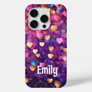 Romantische moderne Liebe Herzen personalisierter Case-Mate iPhone Hülle