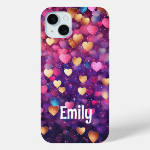 Romantische moderne Liebe Herzen personalisierter  Case-Mate iPhone Hülle